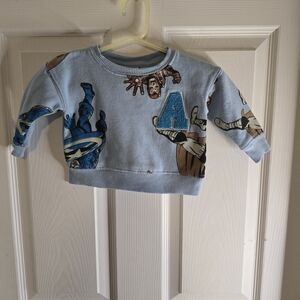 Marvel Light Blue Kids Sweatshirt with Graphic Design